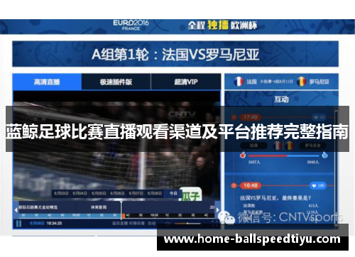 蓝鲸足球比赛直播观看渠道及平台推荐完整指南